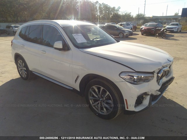 5UXTR7C54KLA48431 - 2019 BMW X3 SDRIVE30I WHITE photo 1