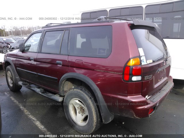 JA4MT31H3YP812775 - 2000 MITSUBISHI MONTERO RED photo 3