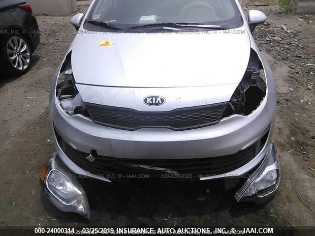 KNADM4A37H6071983 - 2017 KIA RIO LX GRAY photo 6