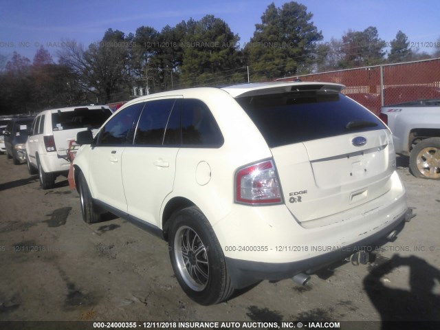 2FMDK38C98BB08926 - 2008 FORD EDGE SEL WHITE photo 3