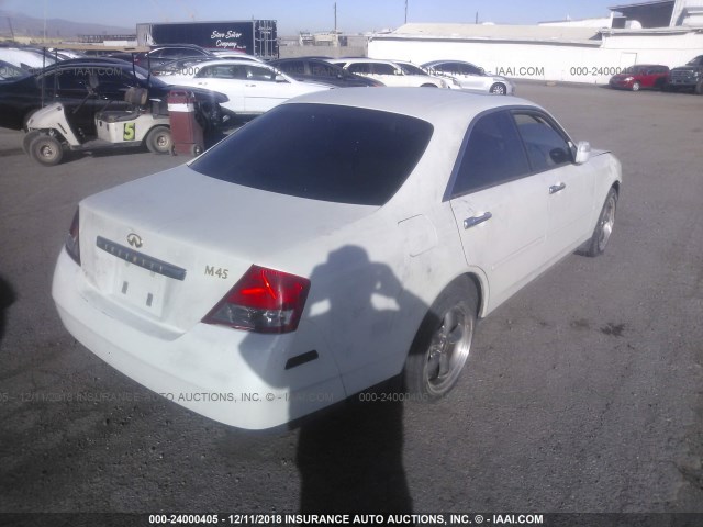 JNKAY41E63M005763 - 2003 INFINITI M45 WHITE photo 4