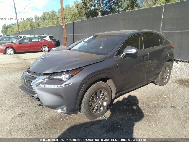 JTJYARBZ8H2072934 - 2017 LEXUS NX 200T/BASE/F SPORT GRAY photo 2