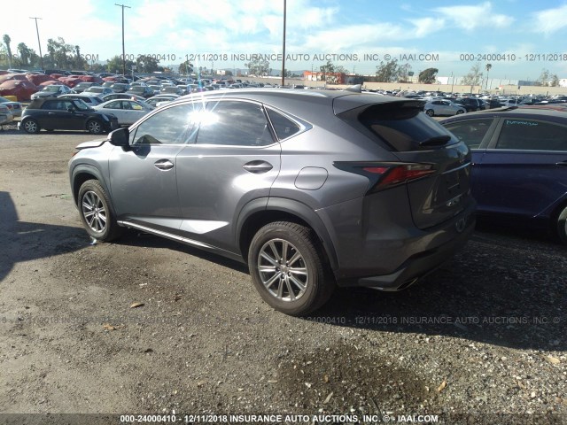 JTJYARBZ8H2072934 - 2017 LEXUS NX 200T/BASE/F SPORT GRAY photo 3