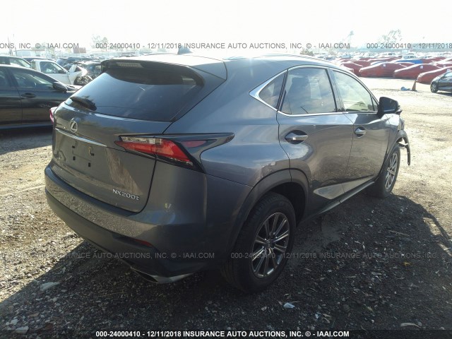 JTJYARBZ8H2072934 - 2017 LEXUS NX 200T/BASE/F SPORT GRAY photo 4