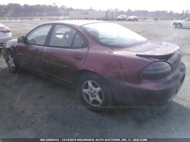 1G2WK52J61F109041 - 2001 PONTIAC GRAND PRIX SE BURGUNDY photo 3