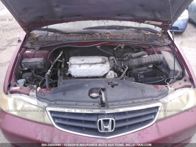 2HKRL18953H000204 - 2003 HONDA ODYSSEY EXL RED photo 10