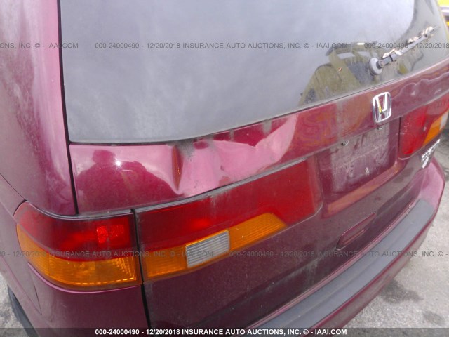 2HKRL18953H000204 - 2003 HONDA ODYSSEY EXL RED photo 6