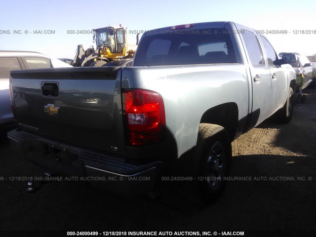 2GCEC13C971633345 - 2007 CHEVROLET SILVERADO C1500 CREW CAB GRAY photo 4