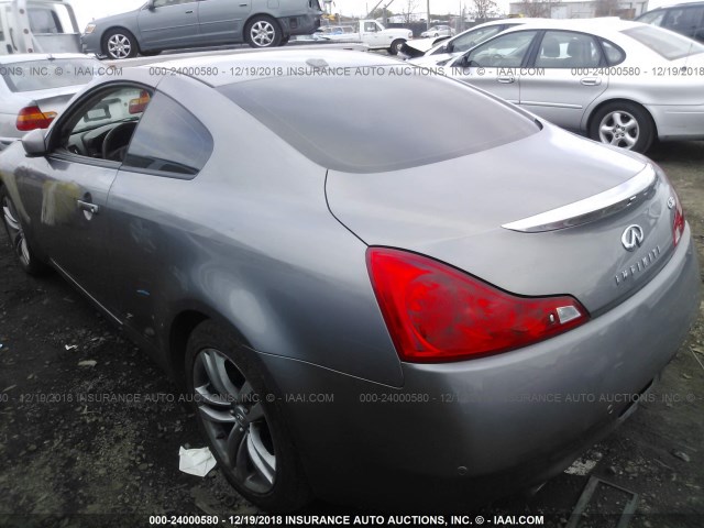 JN1CV6EL6AM150776 - 2010 INFINITI G37 GRAY photo 3