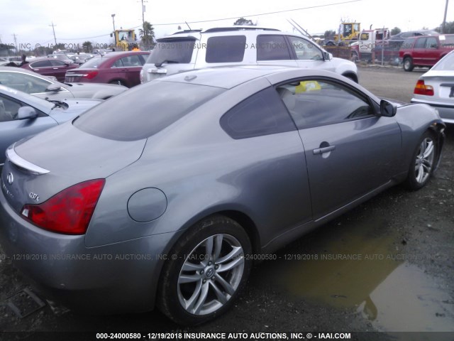 JN1CV6EL6AM150776 - 2010 INFINITI G37 GRAY photo 4