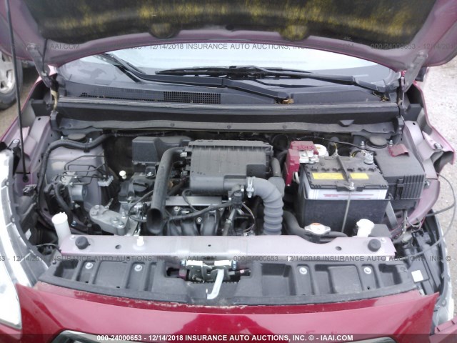 ML32F3FJ8HH003298 - 2017 MITSUBISHI MIRAGE G4 ES წითელი ფოტო 10