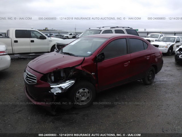 ML32F3FJ8HH003298 - 2017 MITSUBISHI MIRAGE G4 ES წითელი ფოტო 2