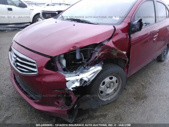 ML32F3FJ8HH003298 - 2017 MITSUBISHI MIRAGE G4 ES წითელი ფოტო 6