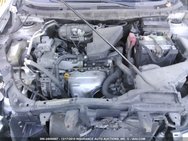 JN8AS5MT0BW565742 - 2011 NISSAN ROGUE S/SV/KROM SILVER photo 10