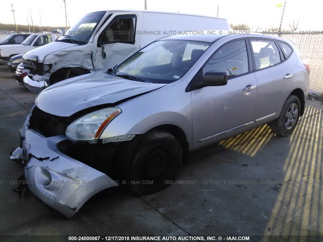 JN8AS5MT0BW565742 - 2011 NISSAN ROGUE S/SV/KROM SILVER photo 2
