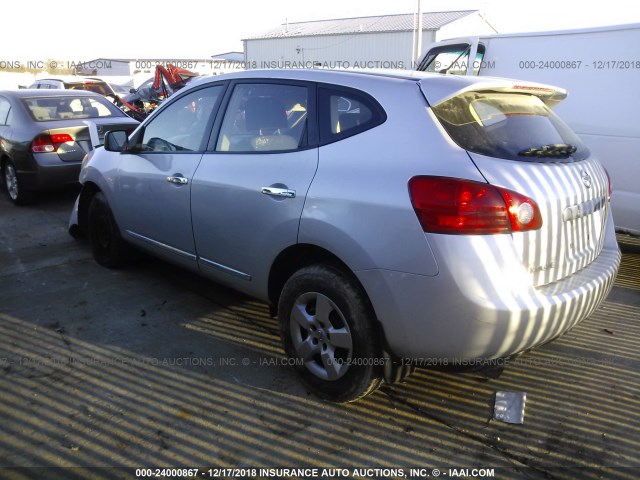 JN8AS5MT0BW565742 - 2011 NISSAN ROGUE S/SV/KROM SILVER photo 3