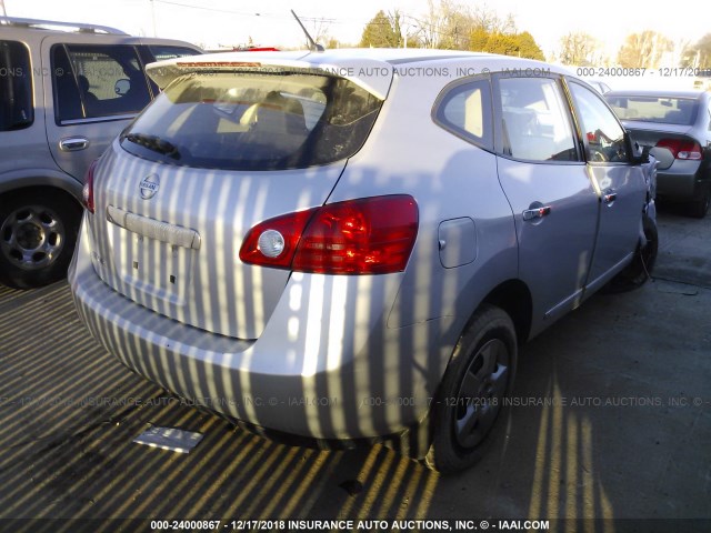 JN8AS5MT0BW565742 - 2011 NISSAN ROGUE S/SV/KROM SILVER photo 4