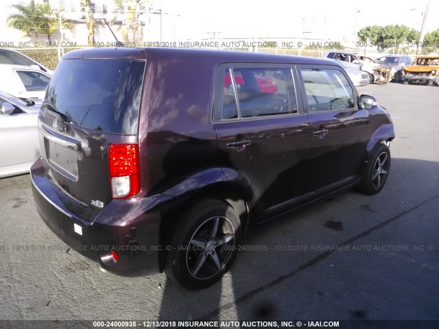 JTLZE4FE8CJ006523 - 2012 TOYOTA SCION XB Бордовый фото 4