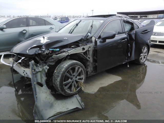 JTHBK262575028590 - 2007 LEXUS IS 250 GRAY photo 2