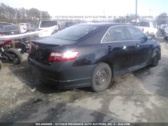 4T1BE46K98U226757 - 2008 TOYOTA CAMRY CE/LE/XLE/SE BLACK photo 4