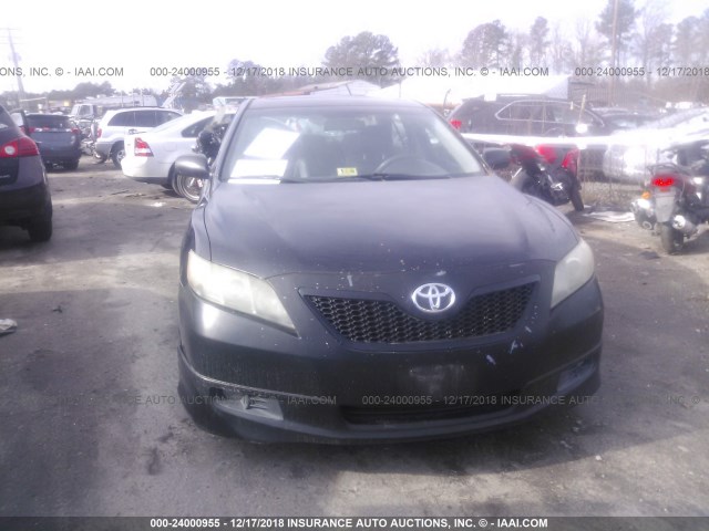 4T1BE46K98U226757 - 2008 TOYOTA CAMRY CE/LE/XLE/SE BLACK photo 6