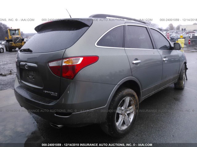 KM8NU13C88U054264 - 2008 HYUNDAI VERACRUZ GLS/SE/LIMITED GRAY photo 4