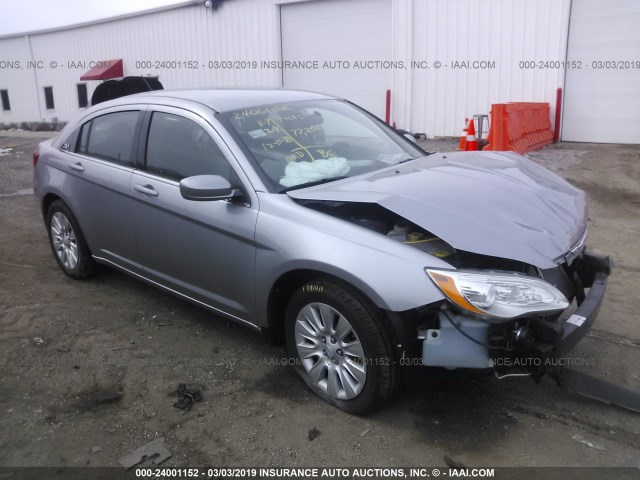 1C3CCBAB3EN210459 - 2014 CHRYSLER 200 LX SILVER photo 1