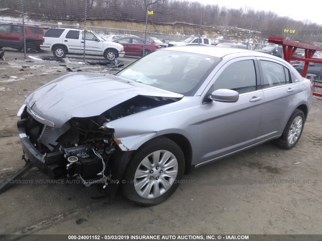 1C3CCBAB3EN210459 - 2014 CHRYSLER 200 LX SILVER photo 2