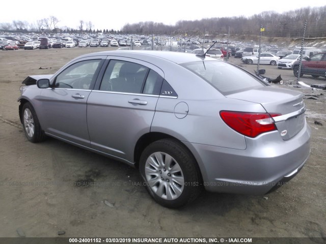 1C3CCBAB3EN210459 - 2014 CHRYSLER 200 LX SILVER photo 3