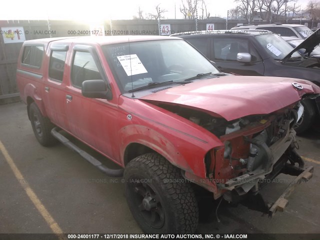 1N6ED27TX4C479650 - 2004 NISSAN FRONTIER CREW CAB XE V6 RED photo 1