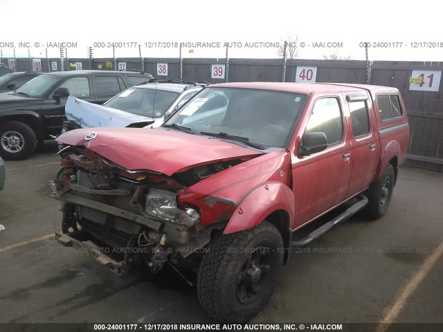 1N6ED27TX4C479650 - 2004 NISSAN FRONTIER CREW CAB XE V6 RED photo 2