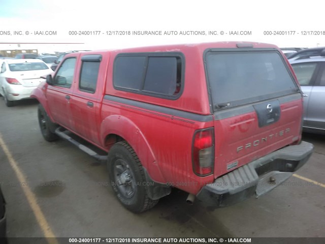 1N6ED27TX4C479650 - 2004 NISSAN FRONTIER CREW CAB XE V6 RED photo 3