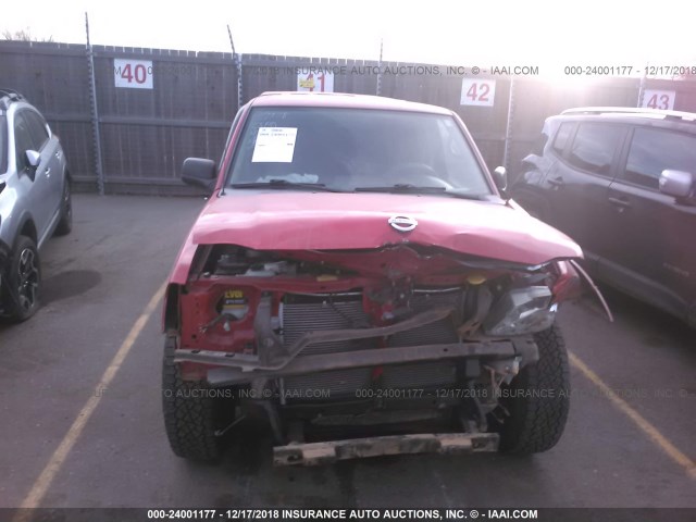 1N6ED27TX4C479650 - 2004 NISSAN FRONTIER CREW CAB XE V6 RED photo 6