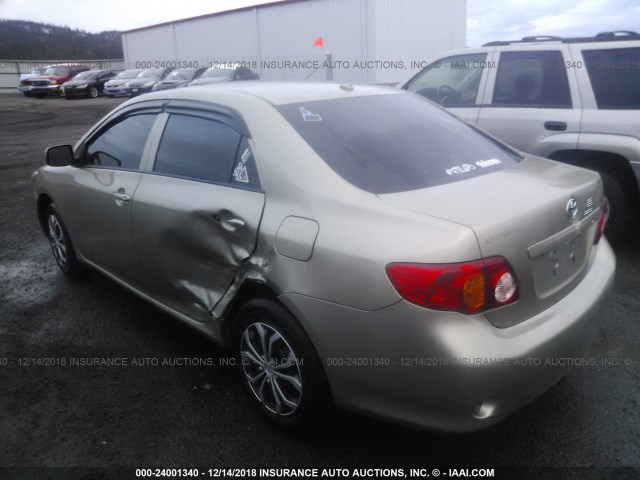 1NXBU4EE5AZ279038 - 2010 TOYOTA COROLLA S/LE/XLE GOLD photo 3