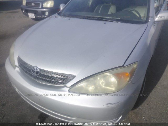 4T1BE32K63U705453 - 2003 TOYOTA CAMRY LE/XLE/SE SILVER photo 6