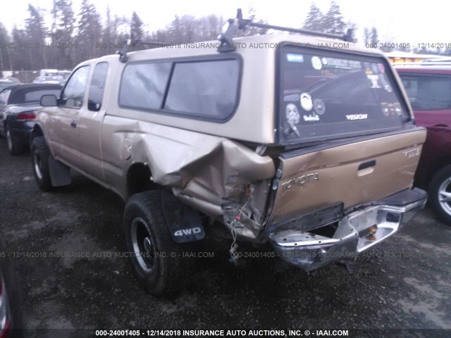 4TAWN72N7YZ677384 - 2000 TOYOTA TACOMA XTRACAB GOLD photo 3