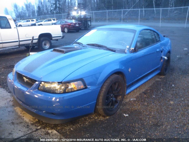 1FAFP42R63F423830 - 2003 FORD MUSTANG MACH I BLUE photo 2
