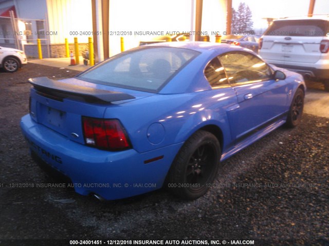 1FAFP42R63F423830 - 2003 FORD MUSTANG MACH I BLUE photo 4