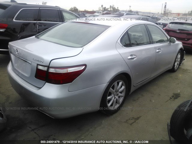 JTHBL46F475024123 - 2007 LEXUS LS 460 SILVER photo 4