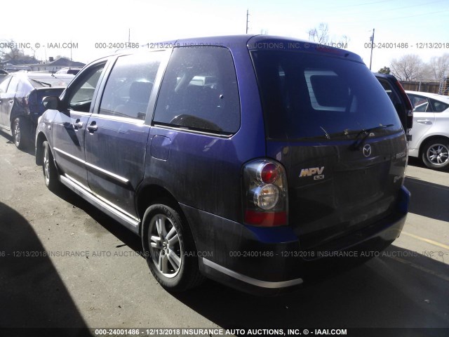 JM3LW28A460566635 - 2006 MAZDA MPV WAGON GRAY photo 3