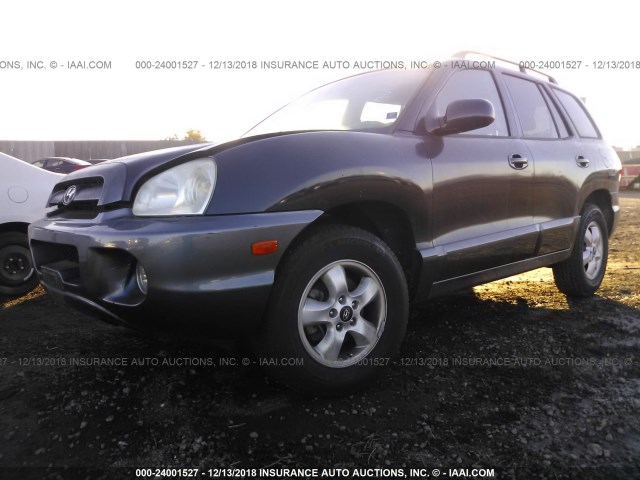 KM8SC13D85U936593 - 2005 HYUNDAI SANTA FE GLS/LX BLACK photo 2