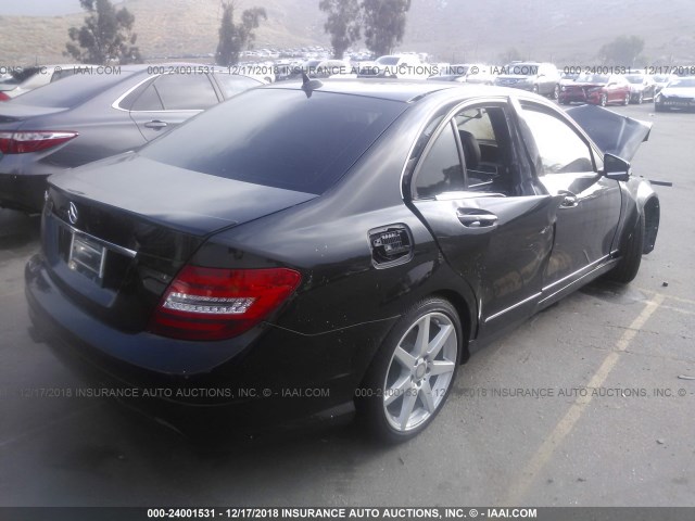 WDDGF4HB7EA952320 - 2014 MERCEDES-BENZ C 250 BLACK photo 4