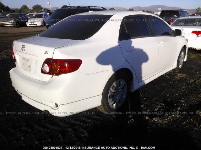 1NXBU40E79Z062710 - 2009 TOYOTA COROLLA S/LE/XLE WHITE photo 4