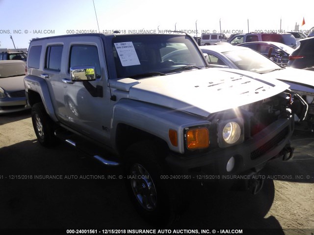 5GTDN13E578124205 - 2007 HUMMER H3 GRAY photo 1