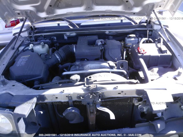 5GTDN13E578124205 - 2007 HUMMER H3 GRAY photo 10