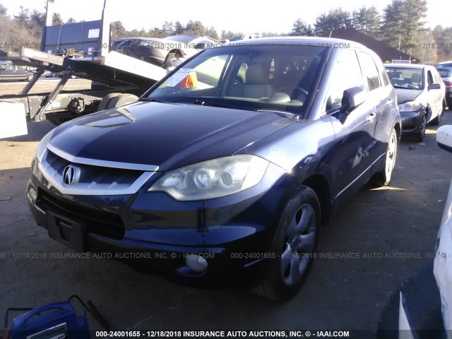 5J8TB18288A011693 - 2008 ACURA RDX BLUE photo 2