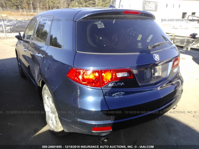 5J8TB18288A011693 - 2008 ACURA RDX BLUE photo 3