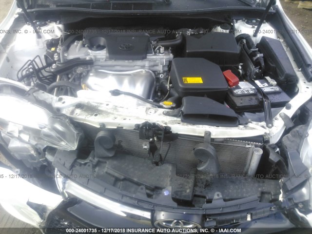 4T1BF1FK1FU966327 - 2015 TOYOTA CAMRY LE/XLE/SE/XSE WHITE photo 10