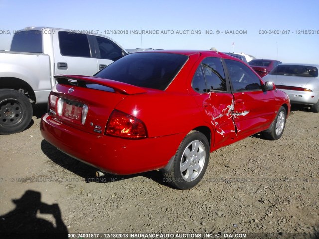 3N1CB51DX5L592932 - 2005 NISSAN SENTRA 1.8/1.8S RED photo 4