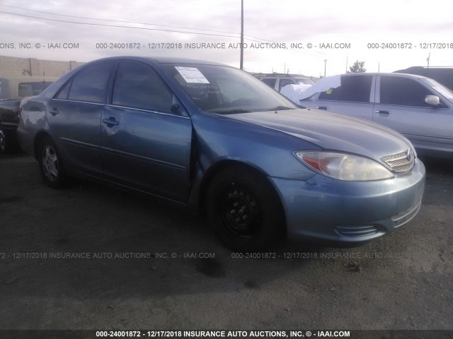 4T1BF32K12U514194 - 2002 TOYOTA CAMRY LE/XLE/SE Light Blue photo 1